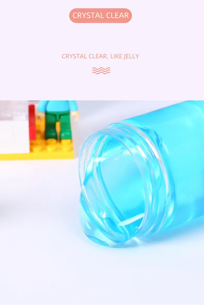 Texto: CRISTAL TRANSPARENTE COMO JELLY.